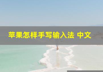 苹果怎样手写输入法 中文